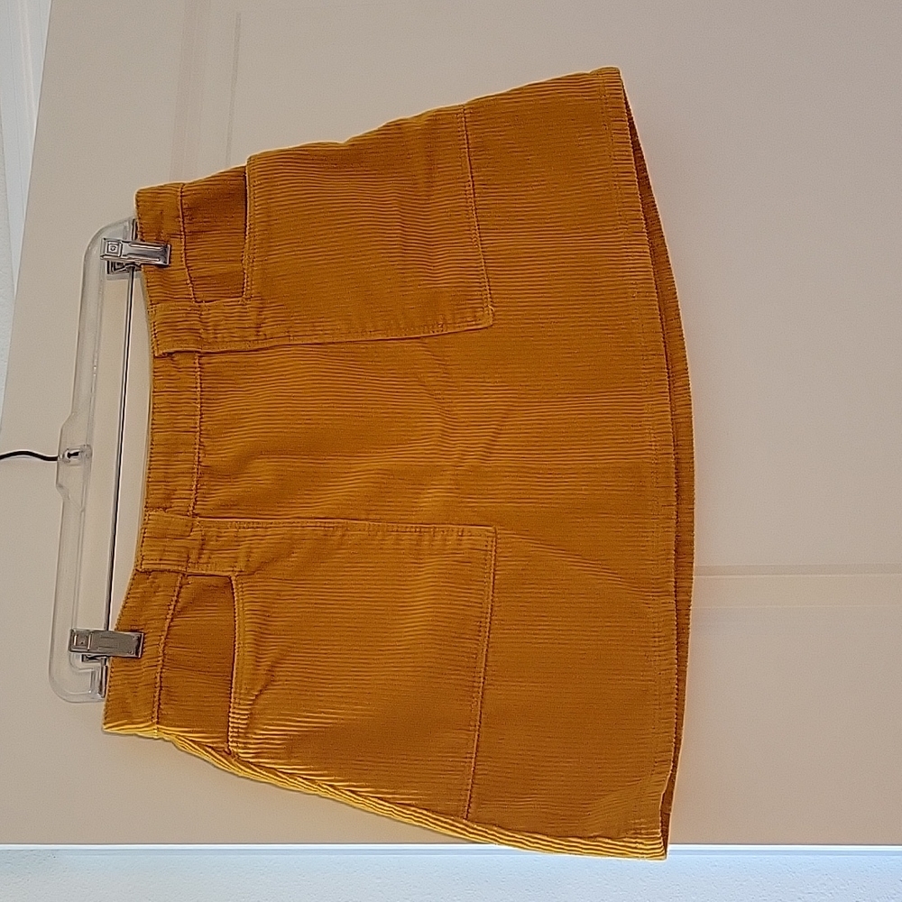Forever 21 mustard yellow corduroy mini skirt